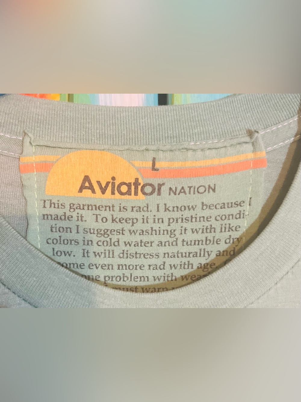 🐅 Aviator Nation Embroidered Tiger Tee — Size Large 🐅 - Picture 5 of 5